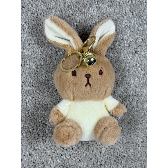 Baiwan brand Cute Plush Bunny Rabbit Keychain Bell Charm Accessory Gift - Picture 2 of 7
